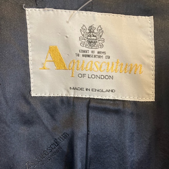 Vtg navy wool coat | Aquascutum London - Picture 3 of 5